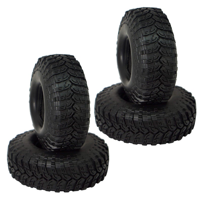 Vgoohobby 4Pack Vgoohobby Super Larger 4.48" Outer Diameter RC Crawler Tires,1.9" Tires with Foam Inserts Compatible with Axial SCX10 90047 D90 D110 Tamiya CC01 Traxxas TRX-4 1/10 RC Crawler Truck - Image 1